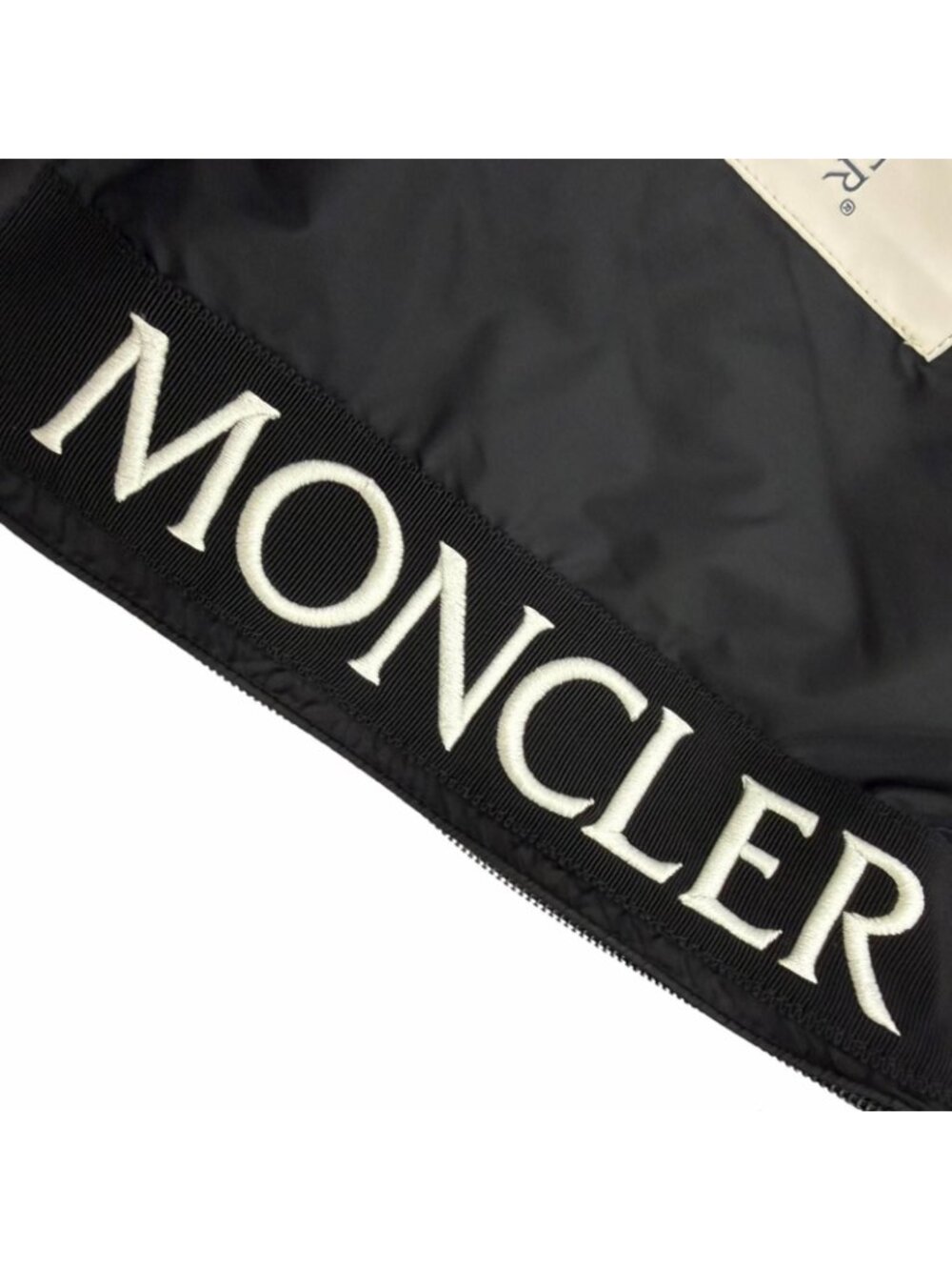 Moncler Massereau Giubbotto Hood Logo Embroidery Jacket Windbreaker Black - Picture 7 of 13